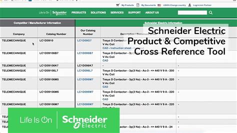 Legrand's Competitor Product Cross Reference Tool